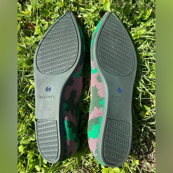 Rothy’s The Point sz 12.5 in Boticamo Green & Pink - Picture 5 of 5
